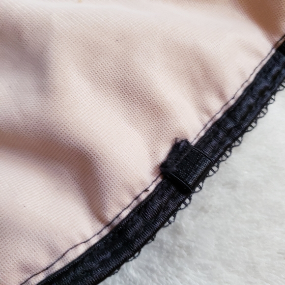 Tan Black Mesh Lace Overbust Corset Bustier Top Y2K vintage nwt - Picture 12 of 17